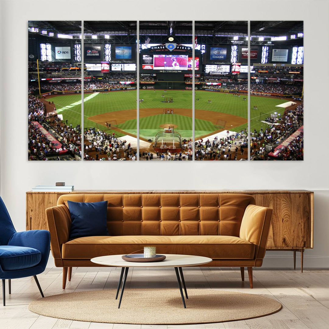 Phoenix Chase Field Baseball Stadium Wall Art Canvas Print