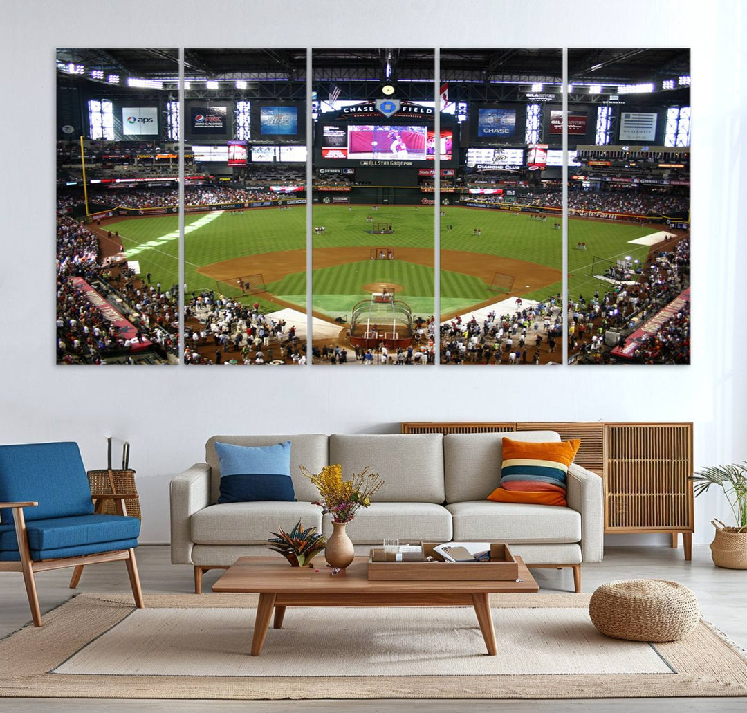 Phoenix Chase Field Baseball Stadium Wall Art Canvas Print