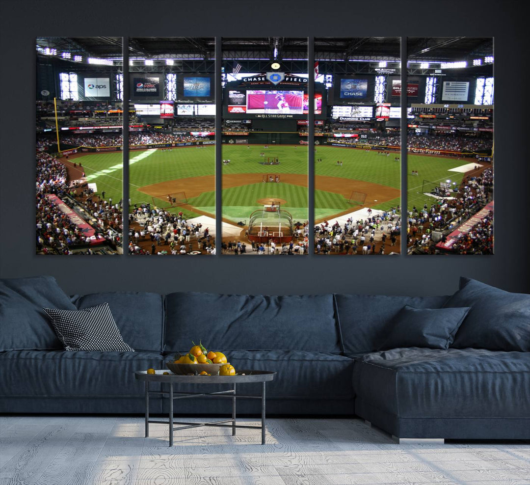 Phoenix Chase Field Baseball Stadium Wall Art Canvas Print