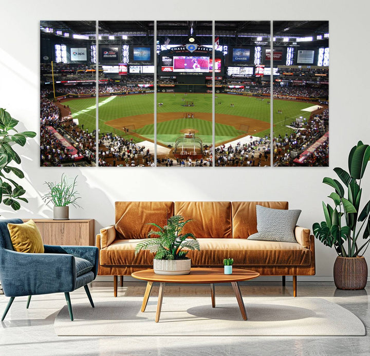 Phoenix Chase Field Baseball Stadium Wall Art Canvas Print