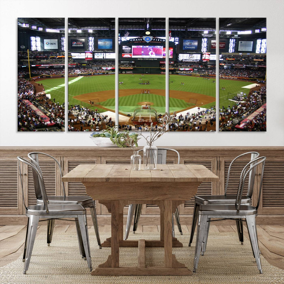 Phoenix Chase Field Baseball Stadium Wall Art Canvas Print