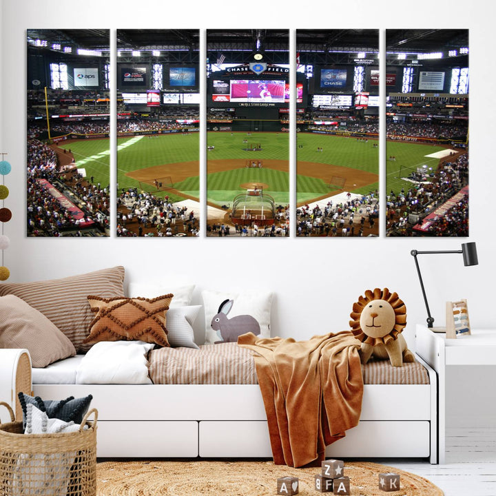 Phoenix Chase Field Baseball Stadium Wall Art Canvas Print