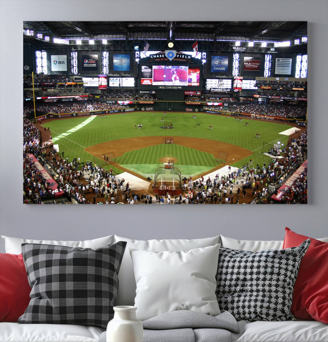 Phoenix Chase Field Baseball Stadium Wall Art Canvas Print