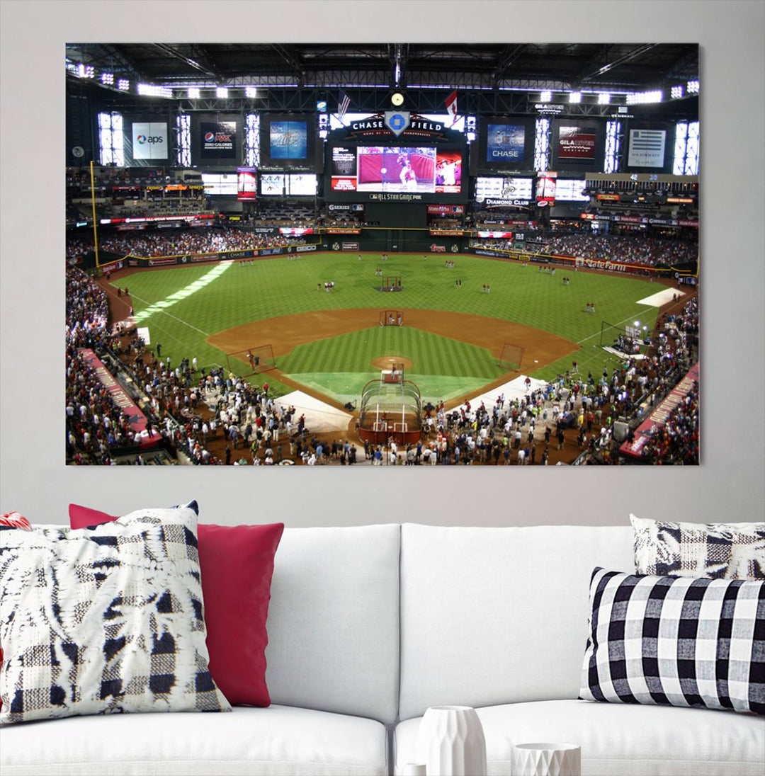 Phoenix Chase Field Baseball Stadium Wall Art Canvas Print