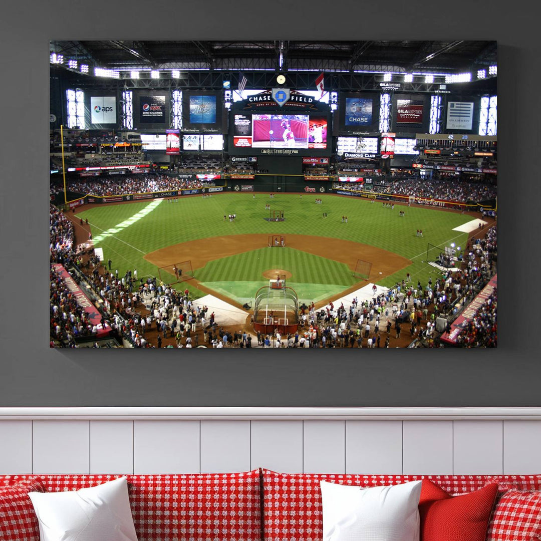 Phoenix Chase Field Baseball Stadium Wall Art Canvas Print