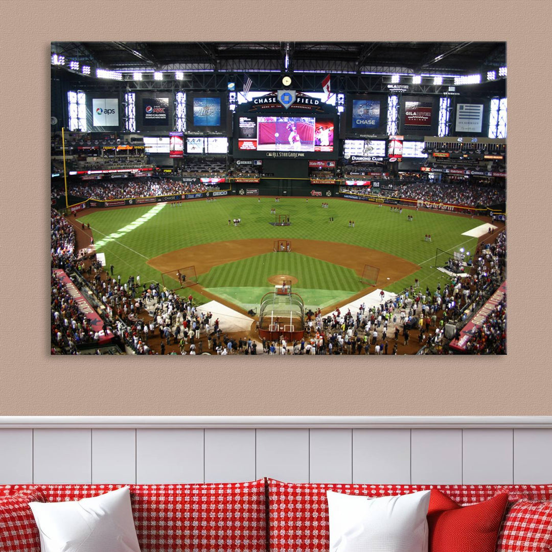 Phoenix Chase Field Baseball Stadium Wall Art Canvas Print