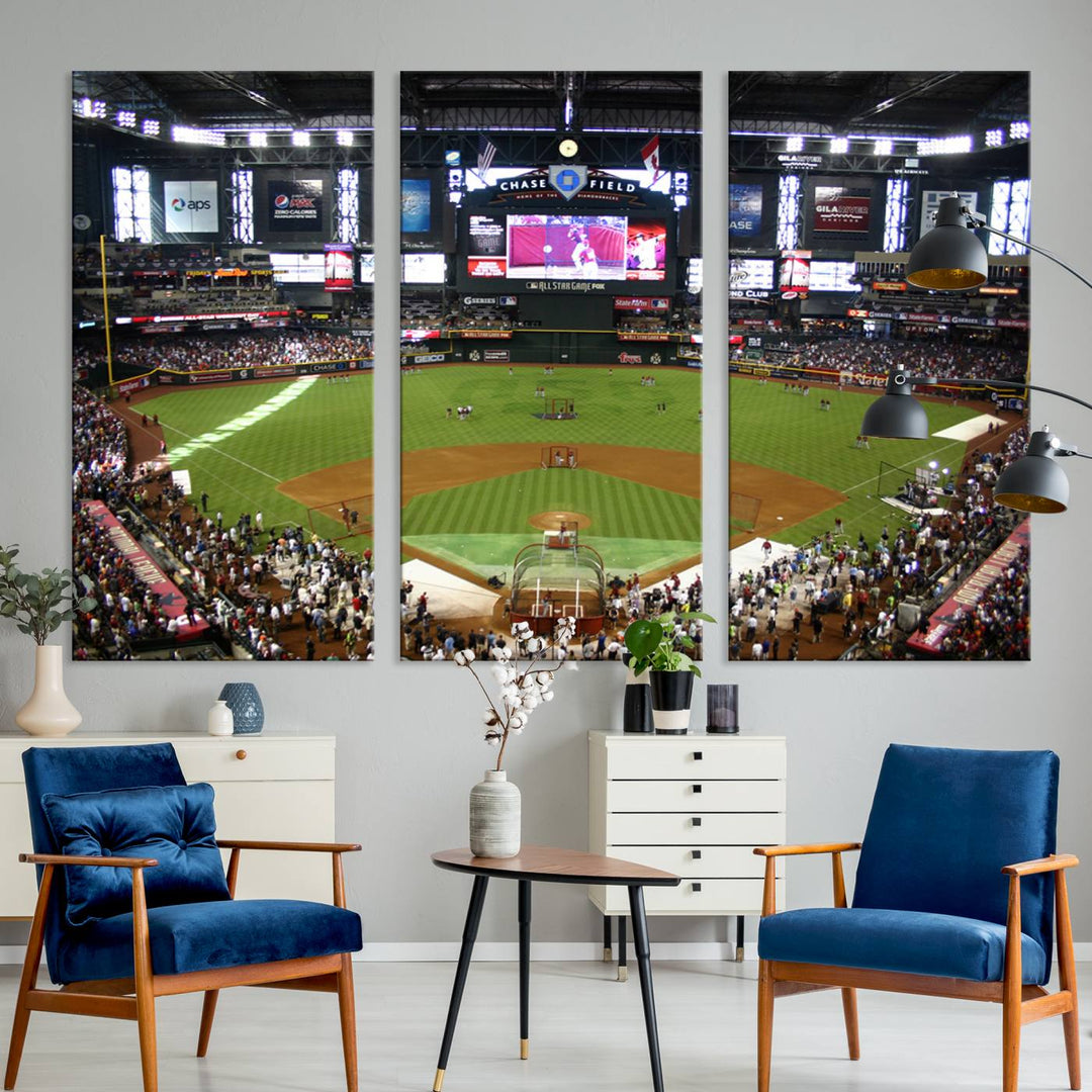 Phoenix Chase Field Baseball Stadium Wall Art Canvas Print