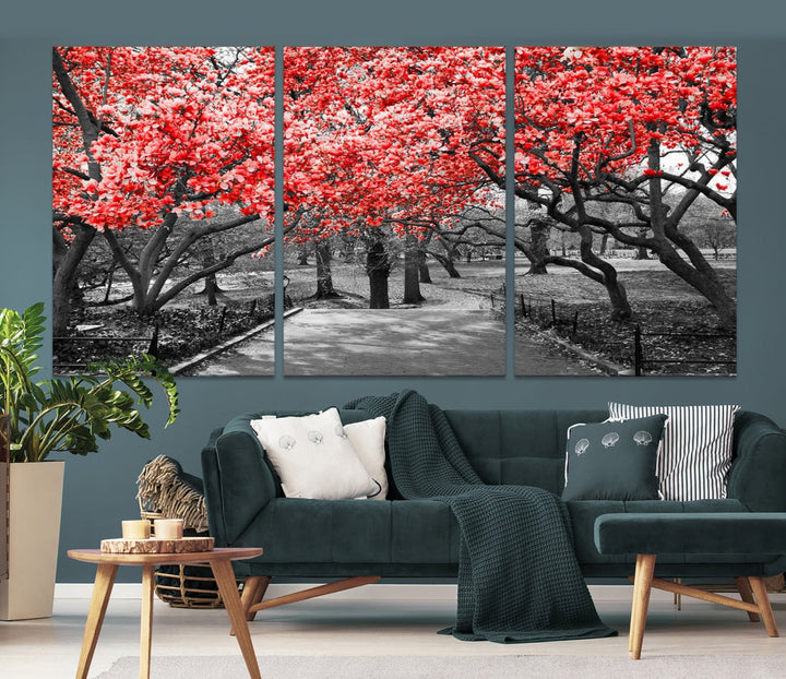 Pink Cherry Blossoms Canvas Wall Art Print Pink Flowers Large Canvas Art Print Blossoms Wall Decor Floral Canvas Artwork