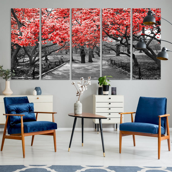 Pink Cherry Blossoms Canvas Wall Art Print Pink Flowers Large Canvas Art Print Blossoms Wall Decor Floral Canvas Artwork