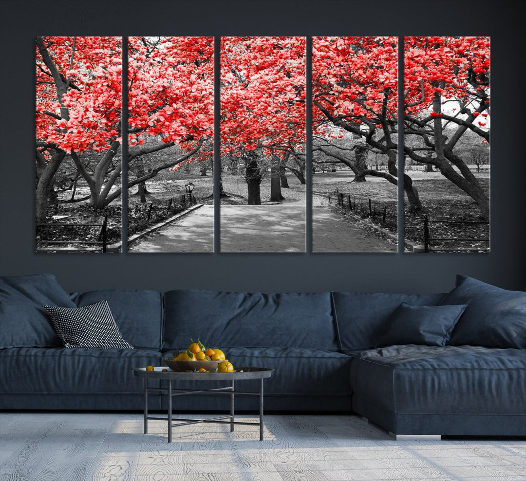 Pink Cherry Blossoms Canvas Wall Art Print Pink Flowers Large Canvas Art Print Blossoms Wall Decor Floral Canvas Artwork