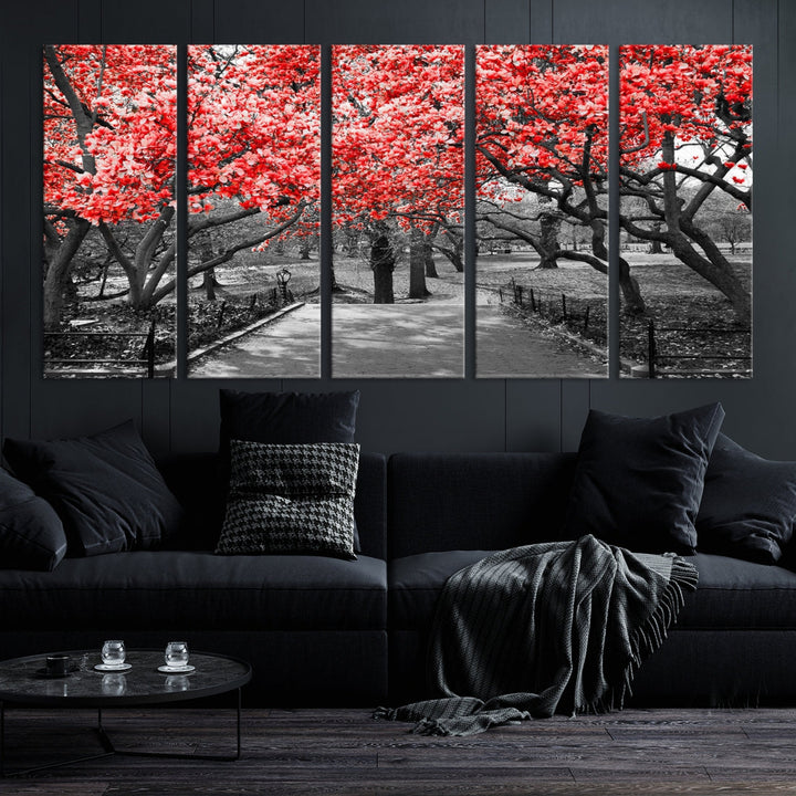 Pink Cherry Blossoms Canvas Wall Art Print Pink Flowers Large Canvas Art Print Blossoms Wall Decor Floral Canvas Artwork