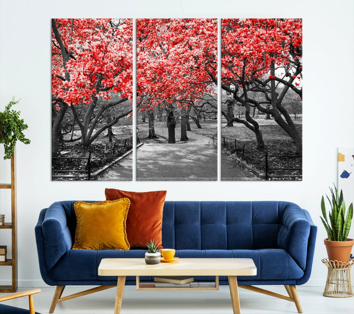 Pink Cherry Blossoms Canvas Wall Art Print Pink Flowers Large Canvas Art Print Blossoms Wall Decor Floral Canvas Artwork