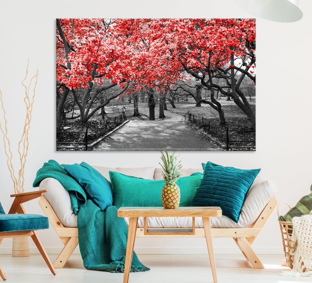 Pink Cherry Blossoms Canvas Wall Art Print Pink Flowers Large Canvas Art Print Blossoms Wall Decor Floral Canvas Artwork