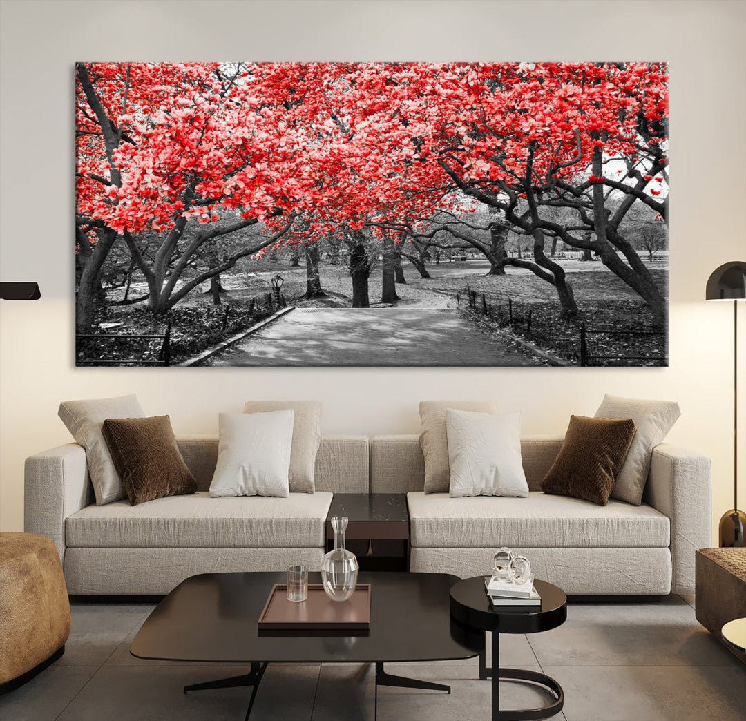 Pink Cherry Blossoms Canvas Wall Art Print Pink Flowers Large Canvas Art Print Blossoms Wall Decor Floral Canvas Artwork