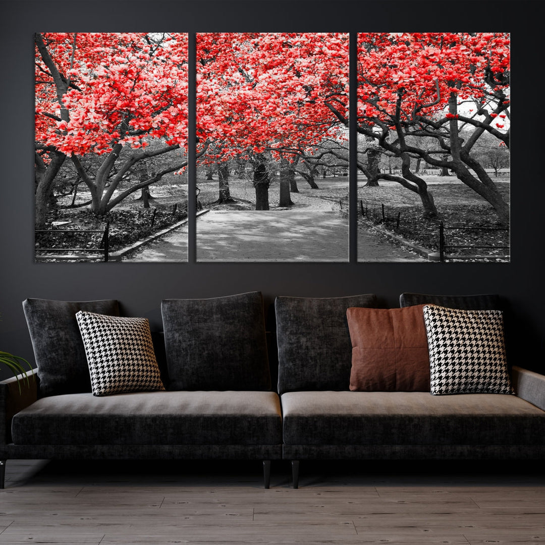 Pink Cherry Blossoms Canvas Wall Art Print Pink Flowers Large Canvas Art Print Blossoms Wall Decor Floral Canvas Artwork