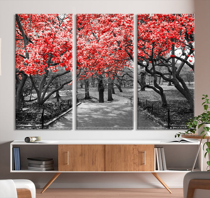 Pink Cherry Blossoms Canvas Wall Art Print Pink Flowers Large Canvas Art Print Blossoms Wall Decor Floral Canvas Artwork