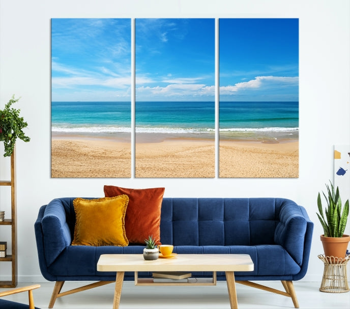 Plain Beach Landscape Canvas Print