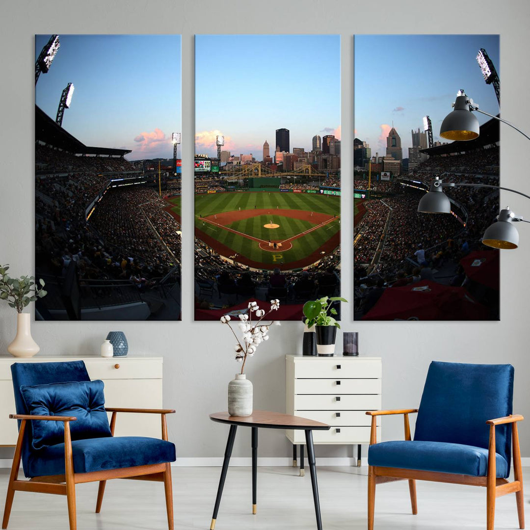 PNC Park Pittsburgh Pirates Stadium Wall Art Canvas Print