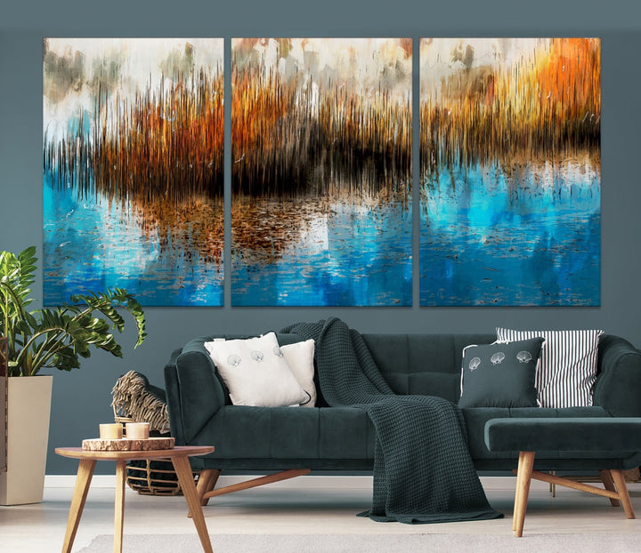 Restful Landscape Painting on Canvas Wall Art Giclee Print Nursery Decor