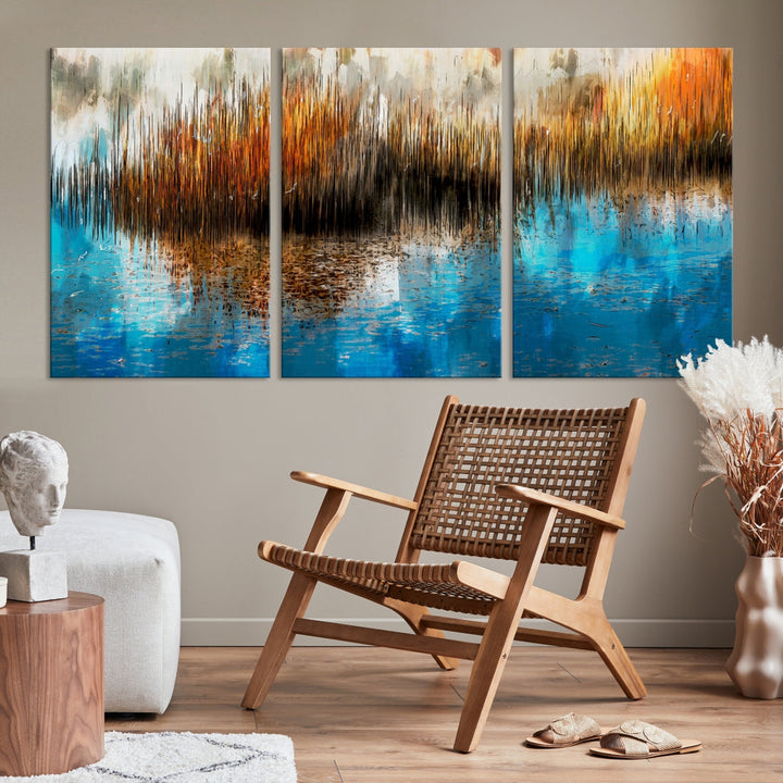 Restful Landscape Painting on Canvas Wall Art Giclee Print Nursery Decor