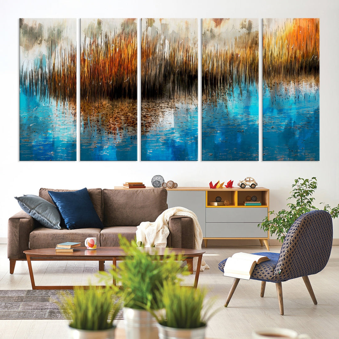 Restful Landscape Painting on Canvas Wall Art Giclee Print Nursery Decor