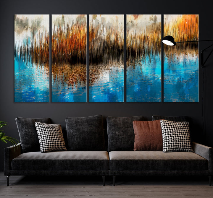 Restful Landscape Painting on Canvas Wall Art Giclee Print Nursery Decor