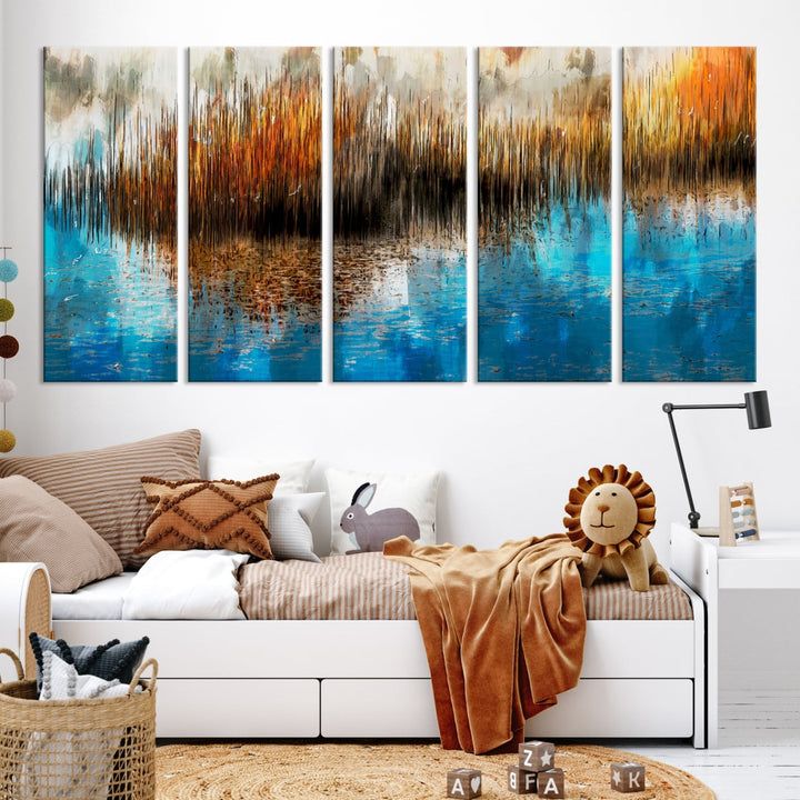 Restful Landscape Painting on Canvas Wall Art Giclee Print Nursery Decor