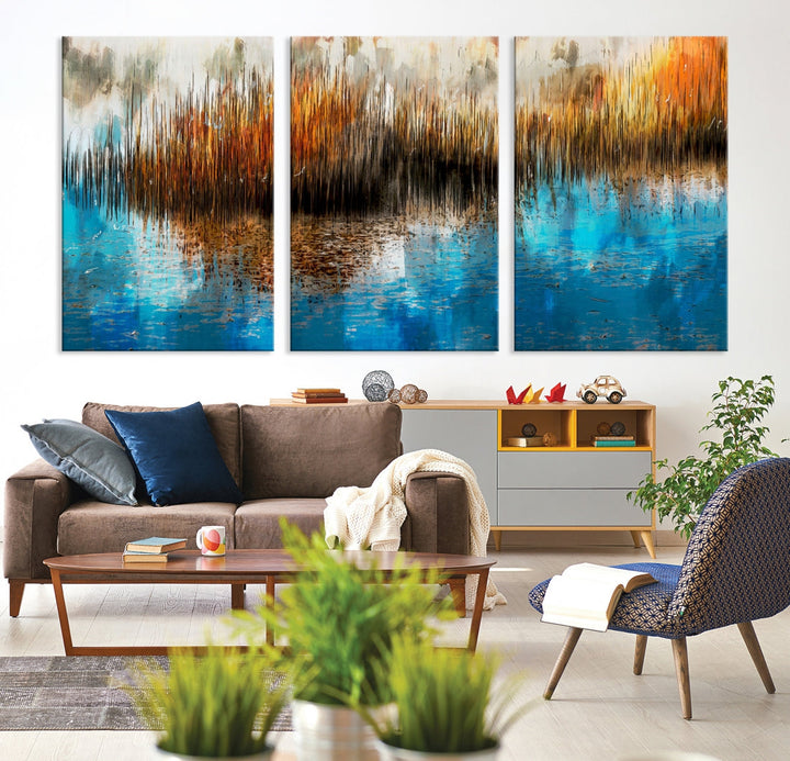 Restful Landscape Painting on Canvas Wall Art Giclee Print Nursery Decor