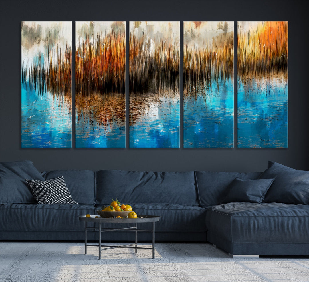 Restful Landscape Painting on Canvas Wall Art Giclee Print Nursery Decor