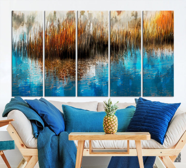 Restful Landscape Painting on Canvas Wall Art Giclee Print Nursery Decor