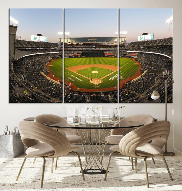 RingCentral Coliseum Oakland A's Stadium Wall Art Canvas Print