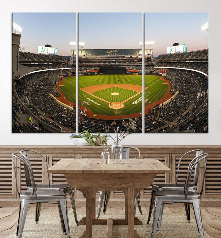 RingCentral Coliseum Oakland A's Stadium Wall Art Canvas Print