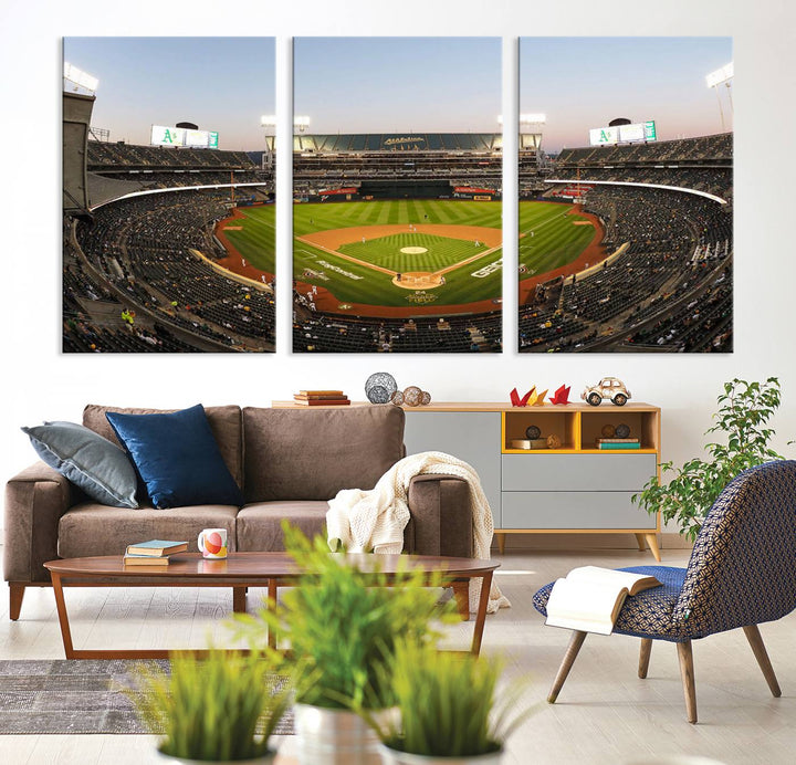 RingCentral Coliseum Oakland A's Stadium Wall Art Canvas Print