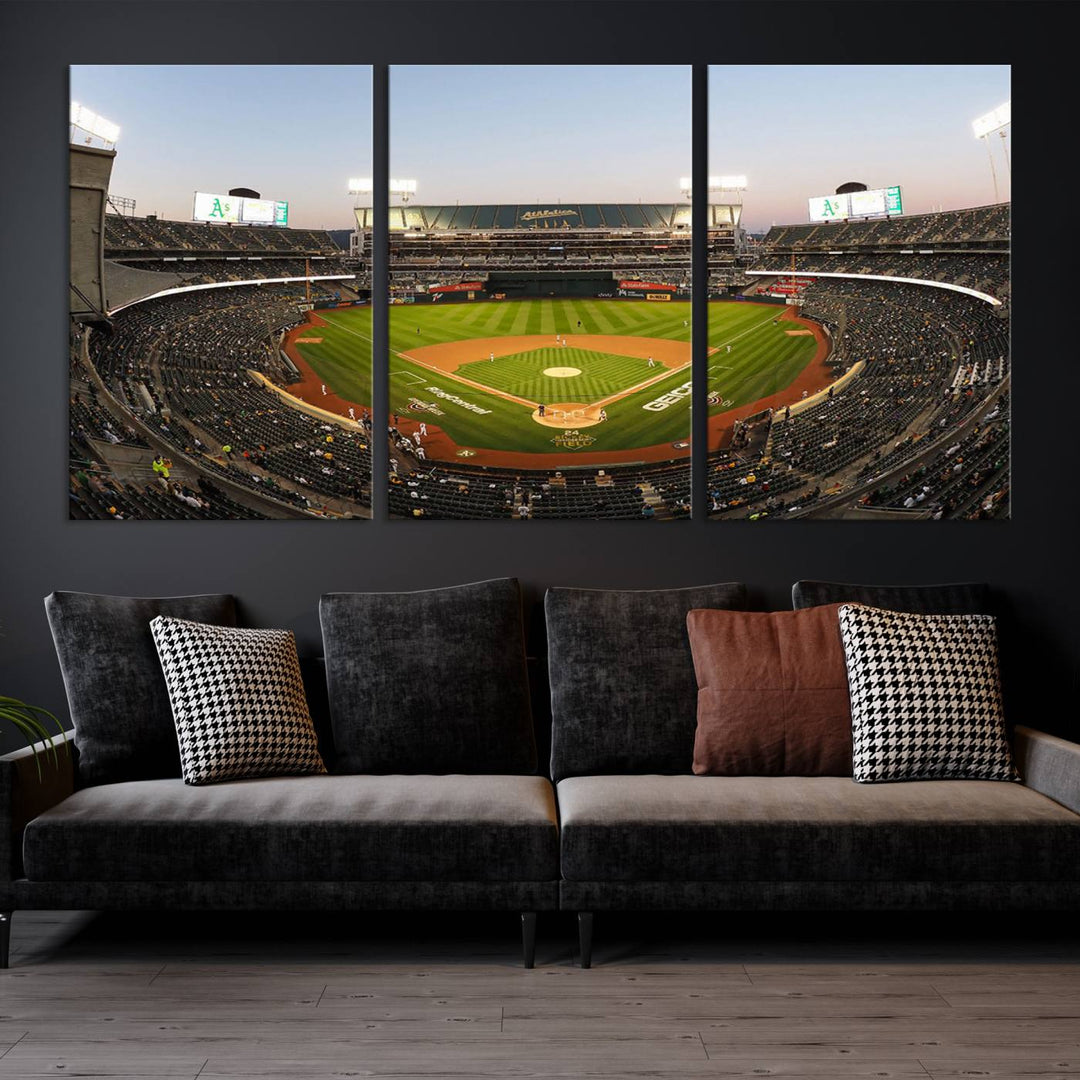 RingCentral Coliseum Oakland A's Stadium Wall Art Canvas Print