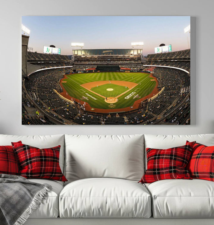 RingCentral Coliseum Oakland A's Stadium Wall Art Canvas Print