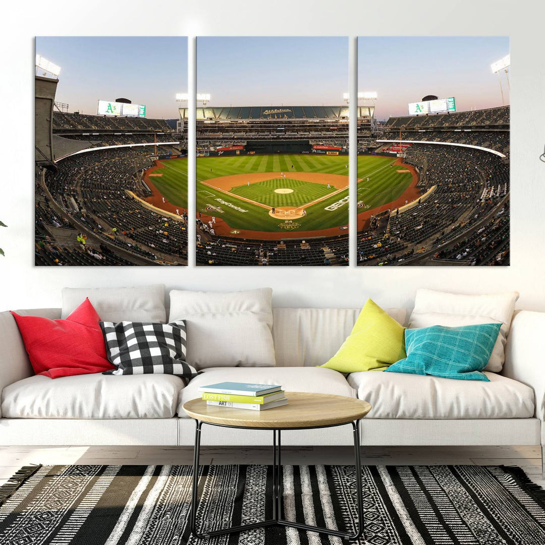 RingCentral Coliseum Oakland A's Stadium Wall Art Canvas Print