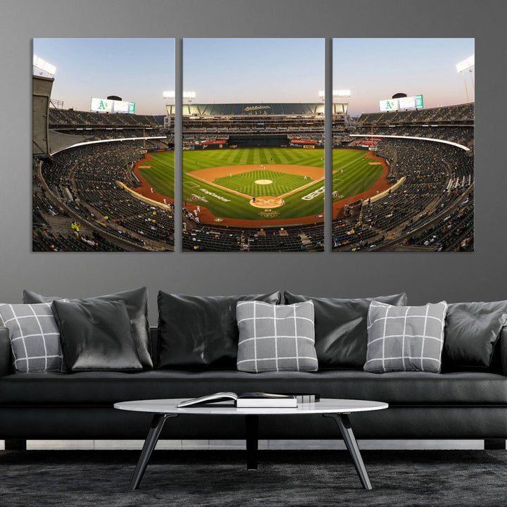 RingCentral Coliseum Oakland A's Stadium Wall Art Canvas Print