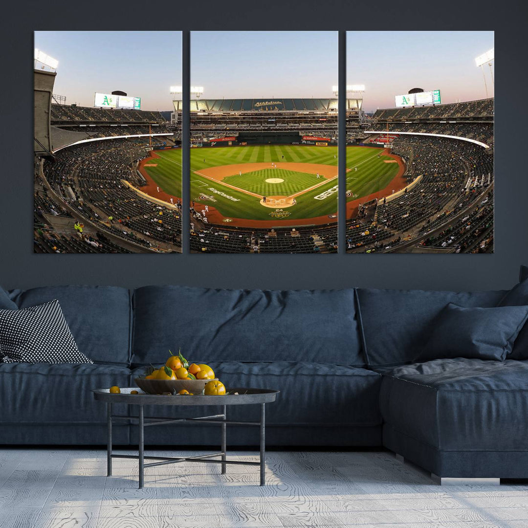 RingCentral Coliseum Oakland A's Stadium Wall Art Canvas Print