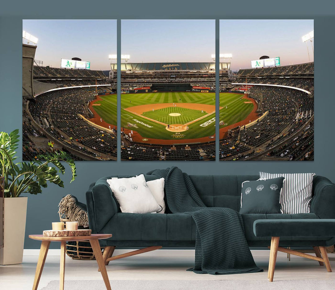 RingCentral Coliseum Oakland A's Stadium Wall Art Canvas Print