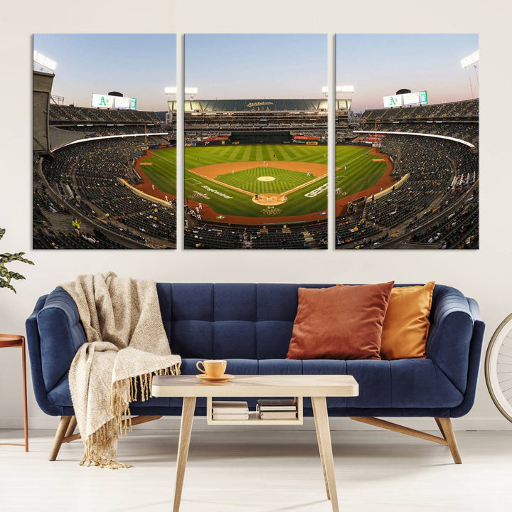 RingCentral Coliseum Oakland A's Stadium Wall Art Canvas Print