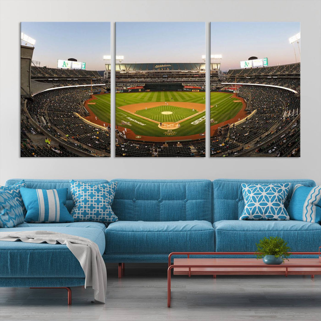 RingCentral Coliseum Oakland A's Stadium Wall Art Canvas Print