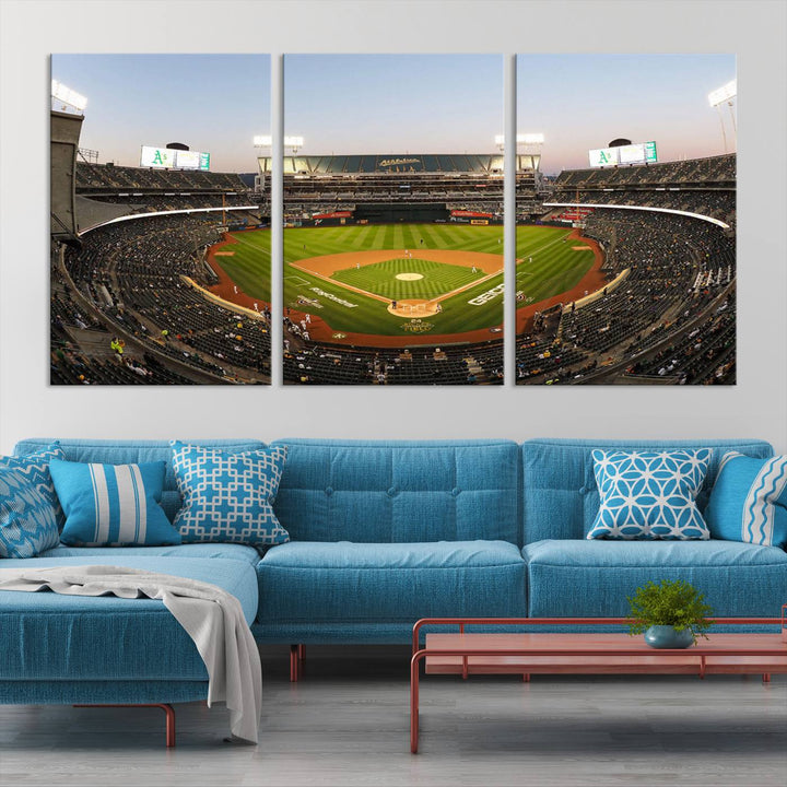 RingCentral Coliseum Oakland A's Stadium Wall Art Canvas Print