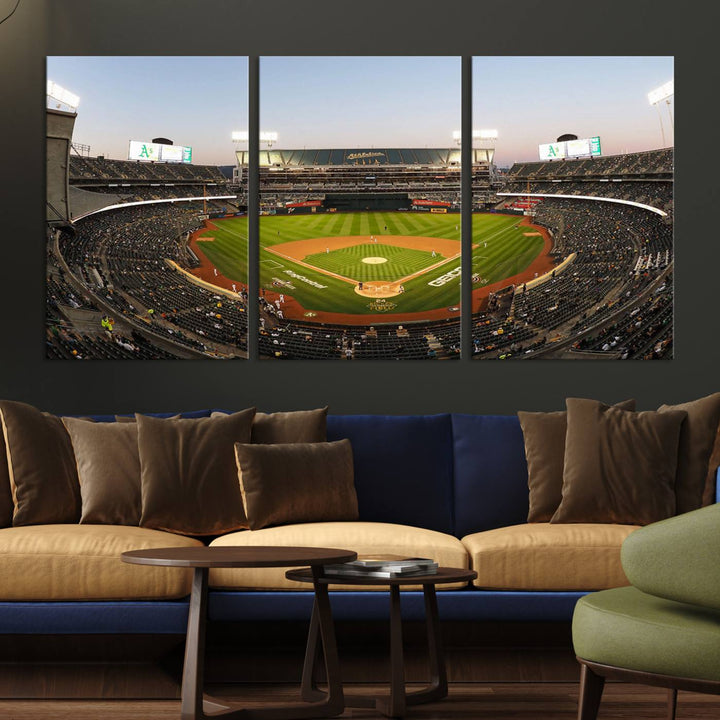 RingCentral Coliseum Oakland A's Stadium Wall Art Canvas Print