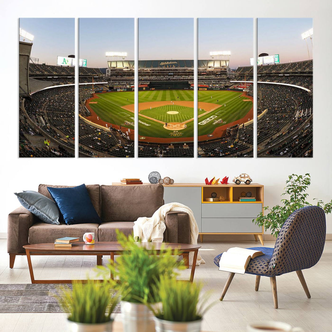 RingCentral Coliseum Oakland A's Stadium Wall Art Canvas Print