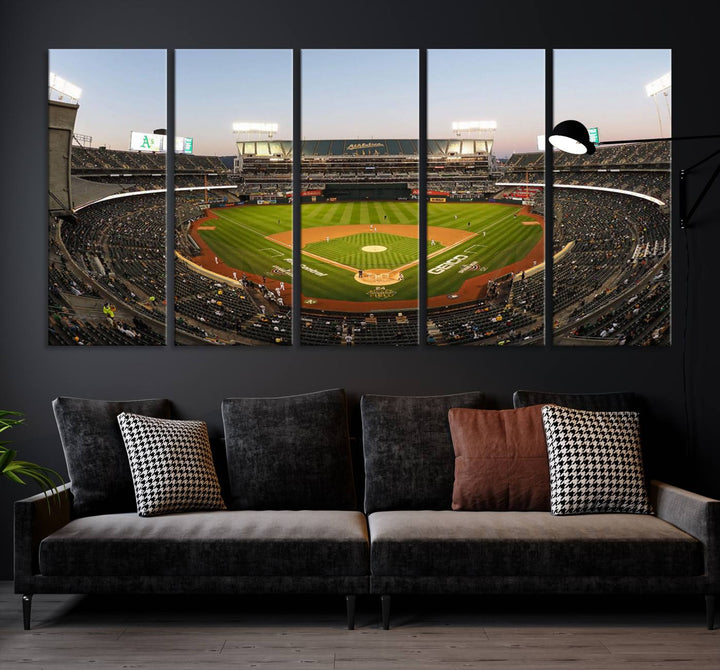 RingCentral Coliseum Oakland A's Stadium Wall Art Canvas Print