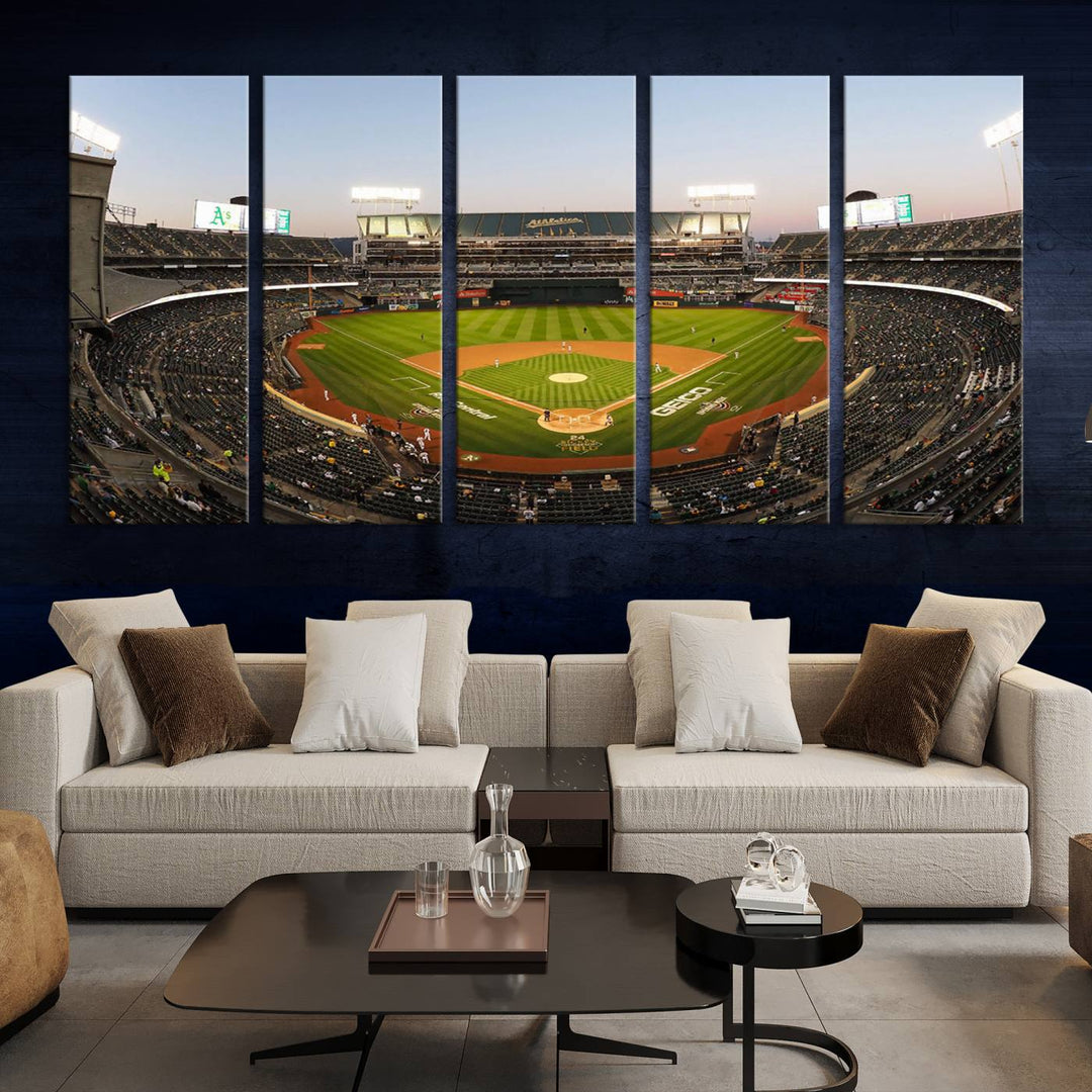 RingCentral Coliseum Oakland A's Stadium Wall Art Canvas Print