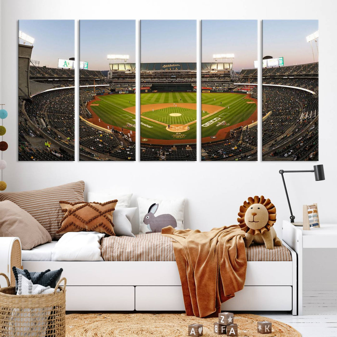 RingCentral Coliseum Oakland A's Stadium Wall Art Canvas Print