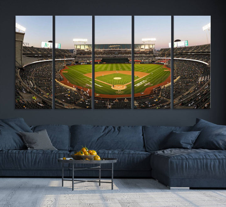 RingCentral Coliseum Oakland A's Stadium Wall Art Canvas Print