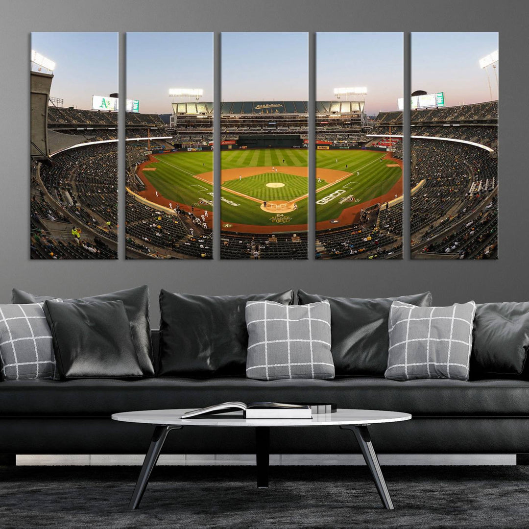 RingCentral Coliseum Oakland A's Stadium Wall Art Canvas Print