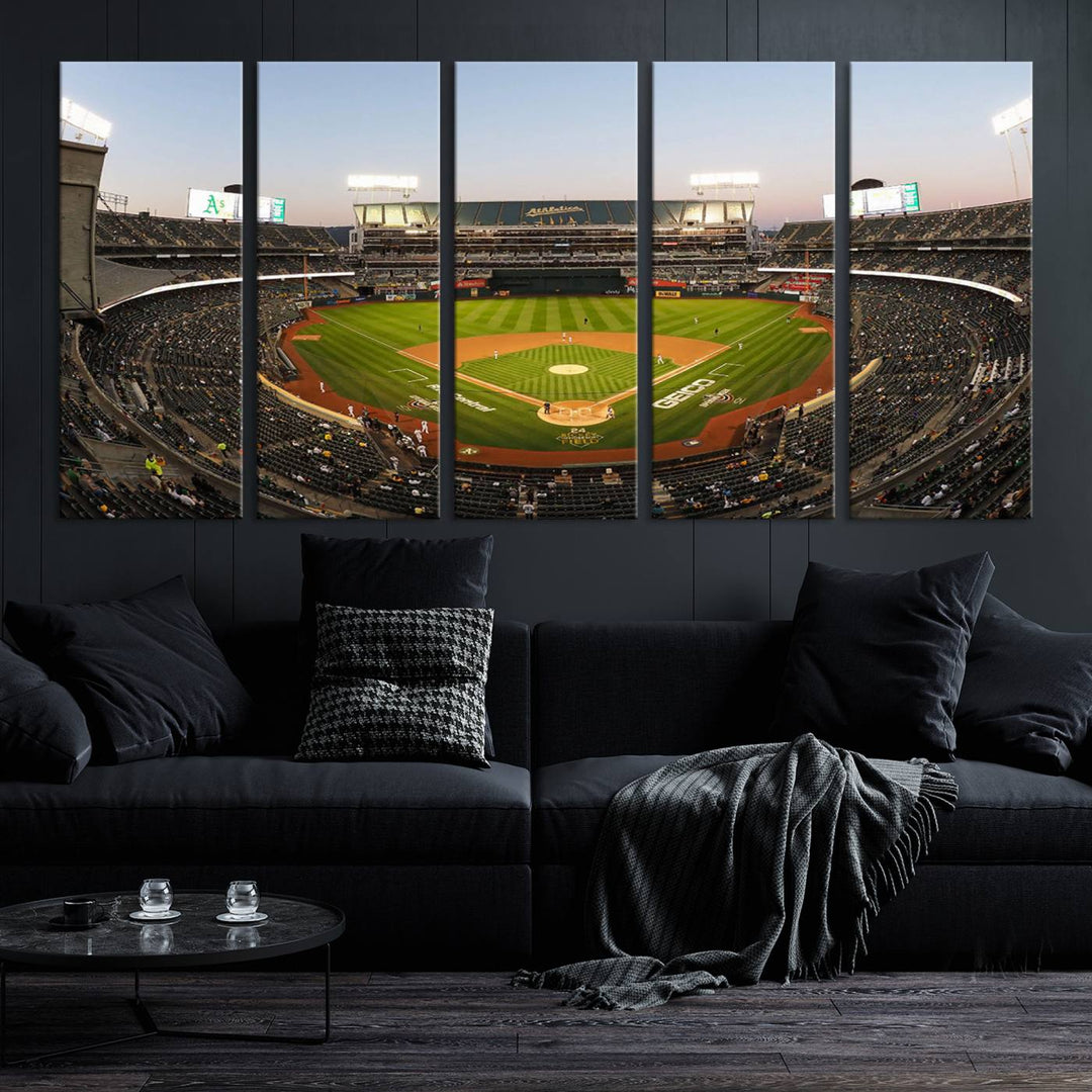 RingCentral Coliseum Oakland A's Stadium Wall Art Canvas Print